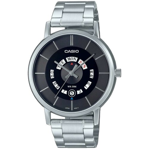 Наручные часы CASIO Collection, черный, серебряный часы наручные casio mtp b135d 1a