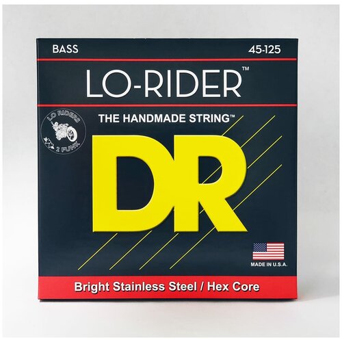 Струны для 5-струнной бас гитары DR MH5-45 (45-125) LO-RIDER dr strings mh5 45 lo rider струны для 5 струнной бас гитары