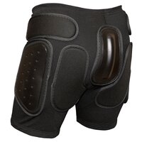 Защитные шорты c пластиковой вставкой на копчике и бедрах, для экстремальных видов спорта, Biont Экстрим, размер 2XS, цвет чёрный