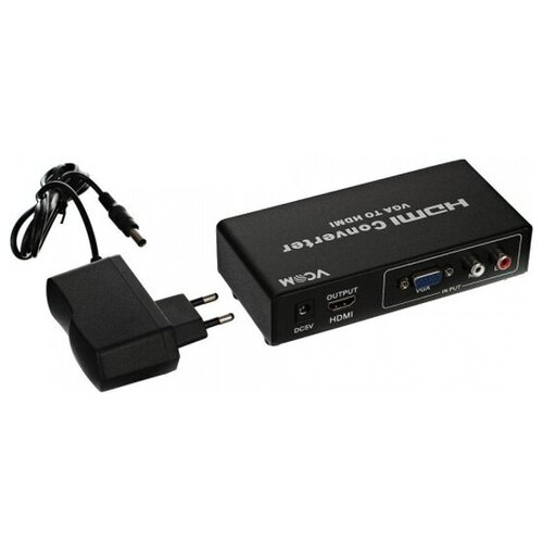 Конвертер Vcom VGA+аудио => HDMI, конвертер с hdmi на vga с аудио и дополнительным питанием