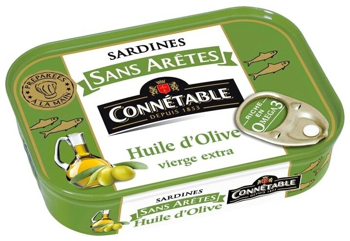 Сардины Connetable без костей в оливковом масле первого отжима экстра 140г