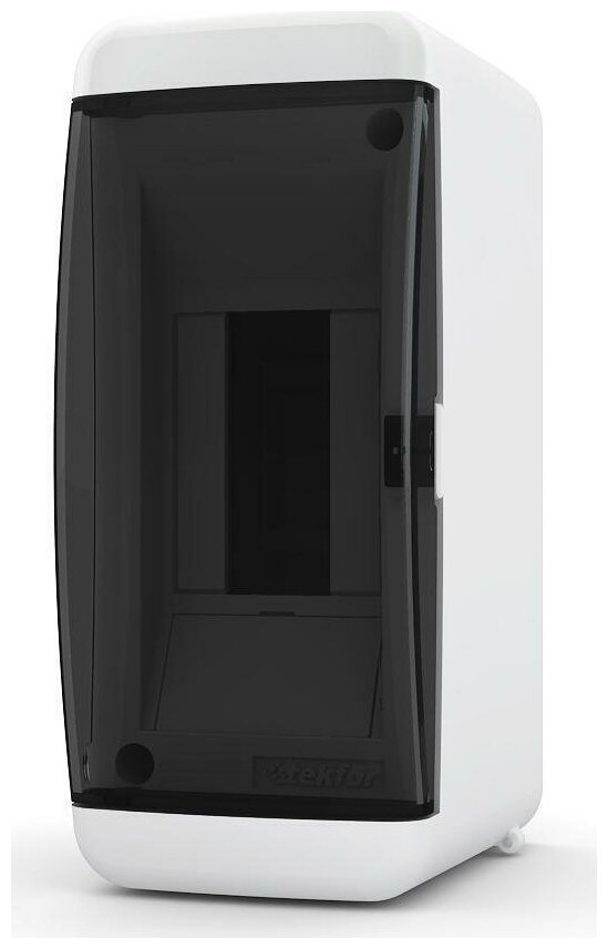 Щит навесной Tekfor UNK40-02-2 2 модуля прозрачная черная дверца IP41 - фотография № 1