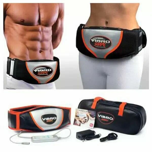 Пояс для похудения FitStudio Vibro Shape с эффектом сауны универсальный 130 см черныйбелый