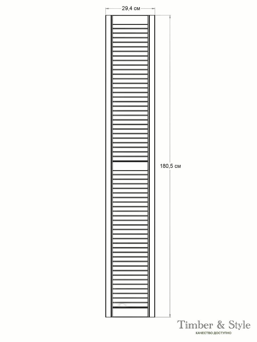 Дверь жалюзийная деревянная Timber&Style 1805х294 мм, комплекте из 2-х шт. сорт Экстра / Дверка для мебели — фото 1