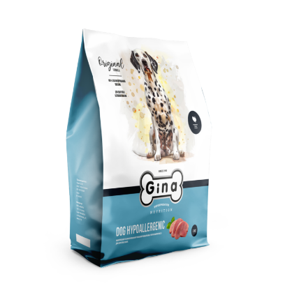 Gina Dog Hypoallergenic гипоаллергенный корм для собак, индейка, утка, тунец