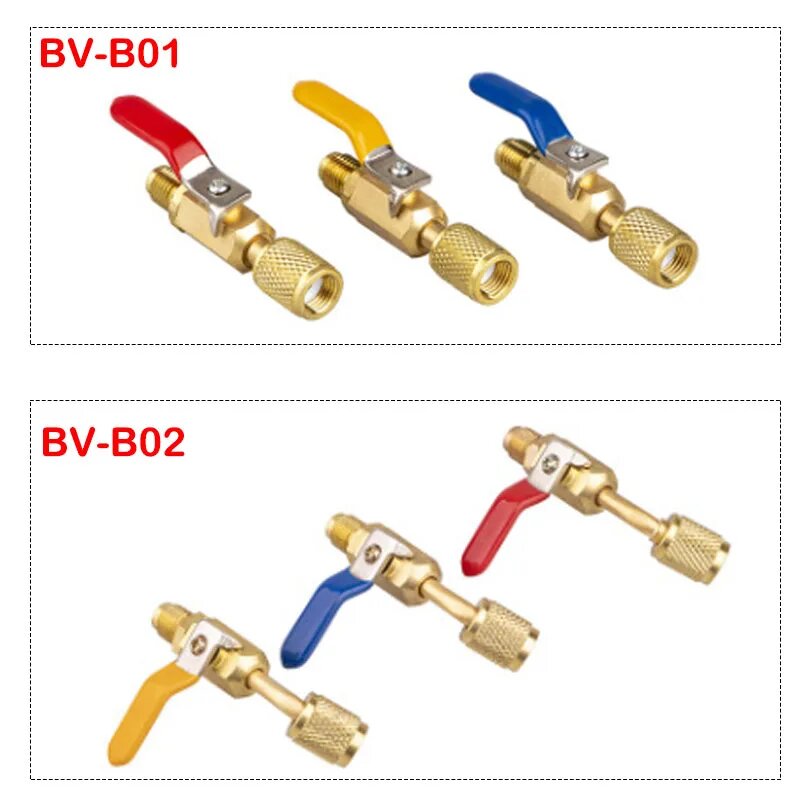 Крановые вентили R22 для зарядки, BV-B02 Yellow