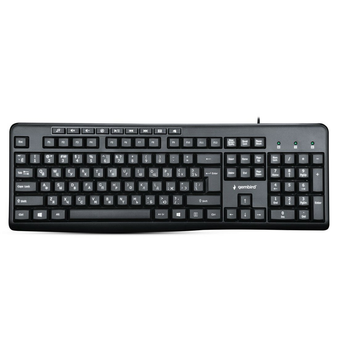 Клавиатура Gembird KB-8440M, USB, черный тип подключения: проводная, интерфейс: USB