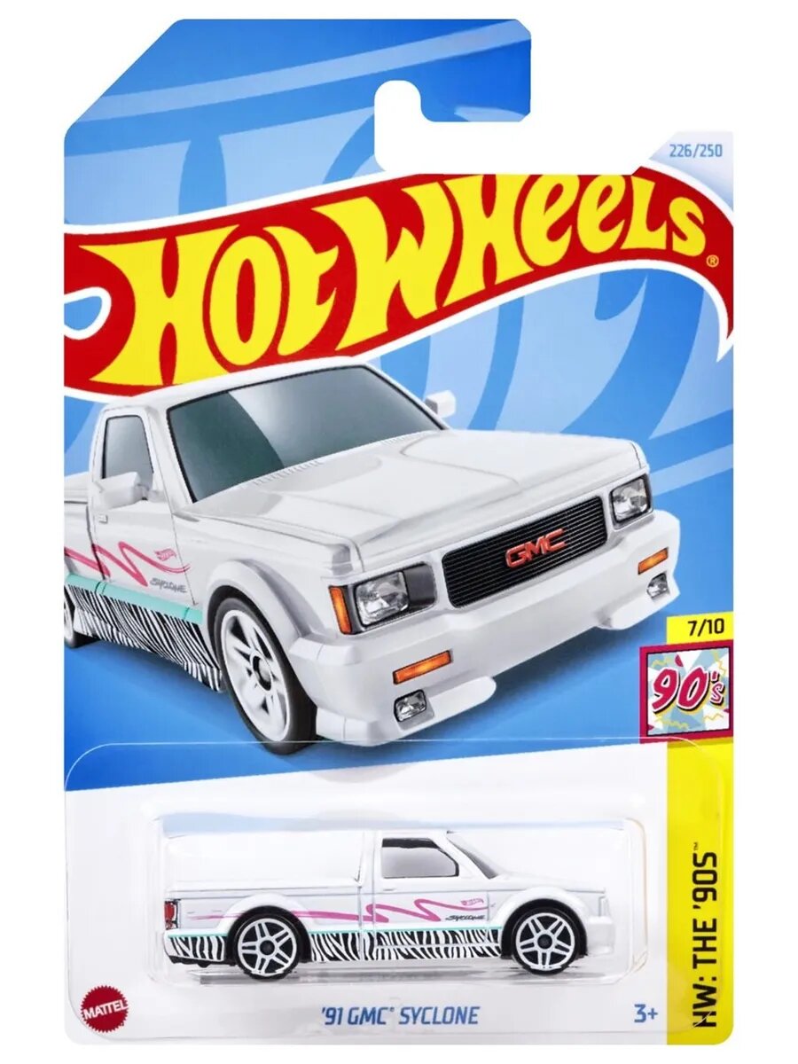 Машинка Hot Wheels GMC Syclone, инерционная, коллекционная, масштаб 1:64, от 3 до 5 лет