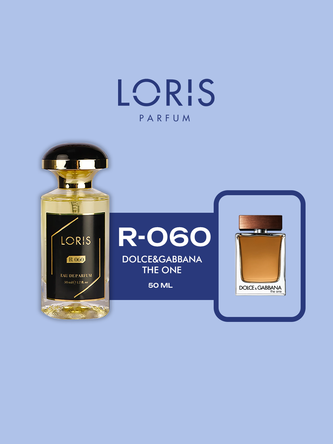 Мужская парфюмерная вода "Loris Parfume" - Dolce & Gabbana – The One, 50 мл, стойкость в течение дня
