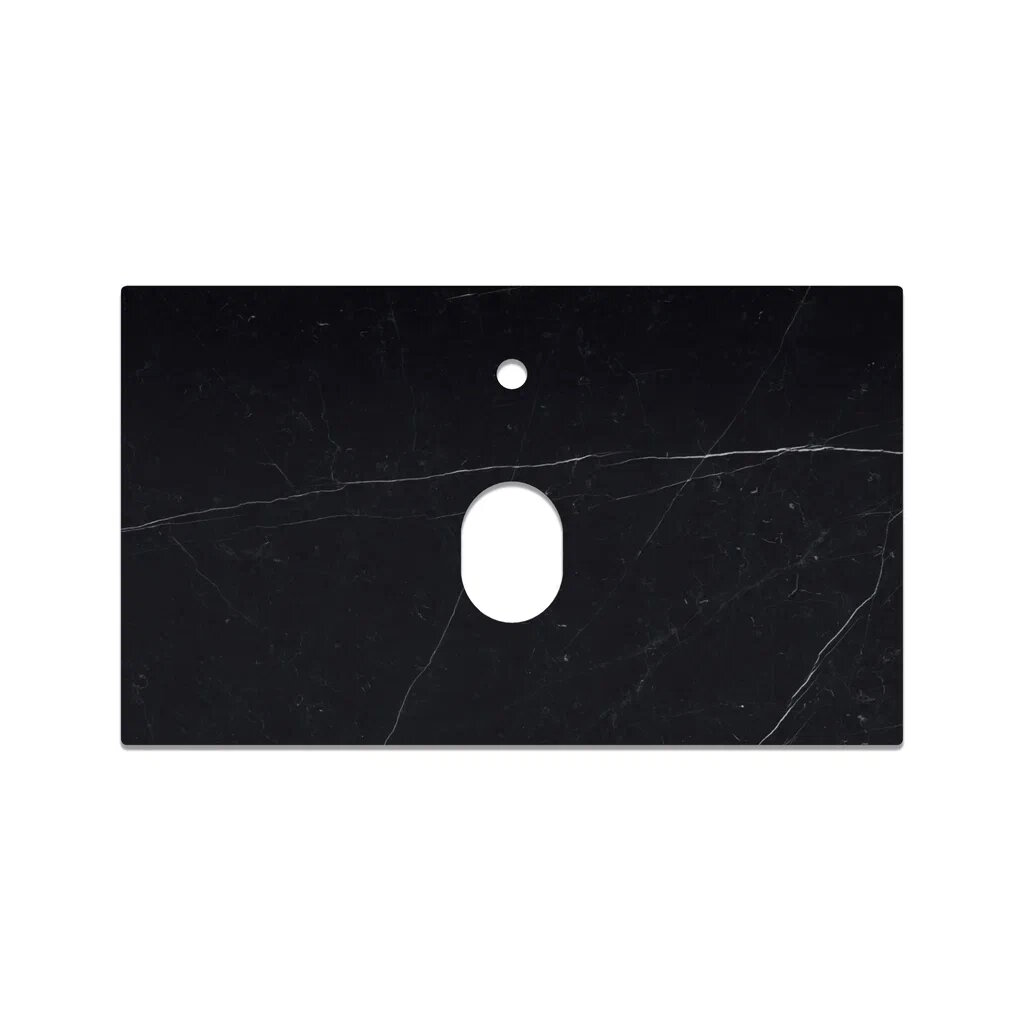 Столешница La Fenice Granite Black Olive Light Lappato Terra 80 см черная