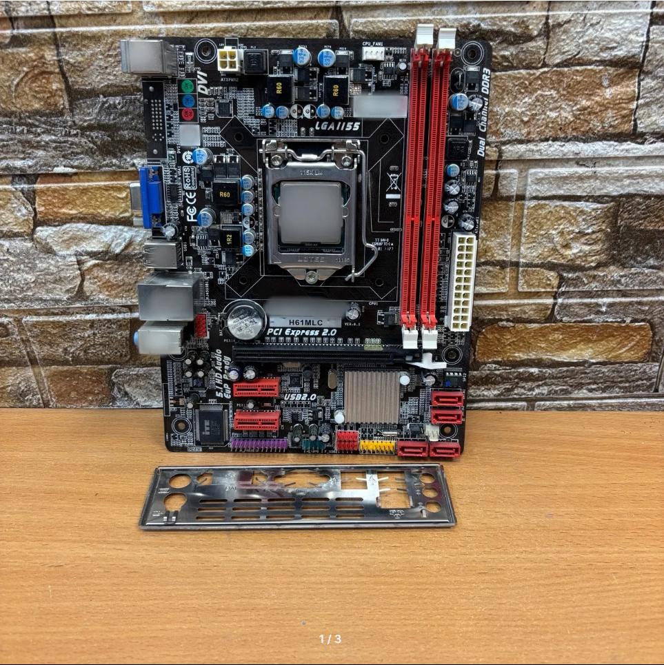 Материнская плата H61MLC LGA 1155 DDR3 + I5-2500