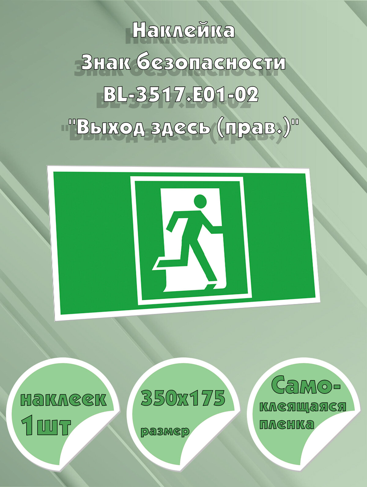 Наклейка Знак безопасности BL-3517. E01-02