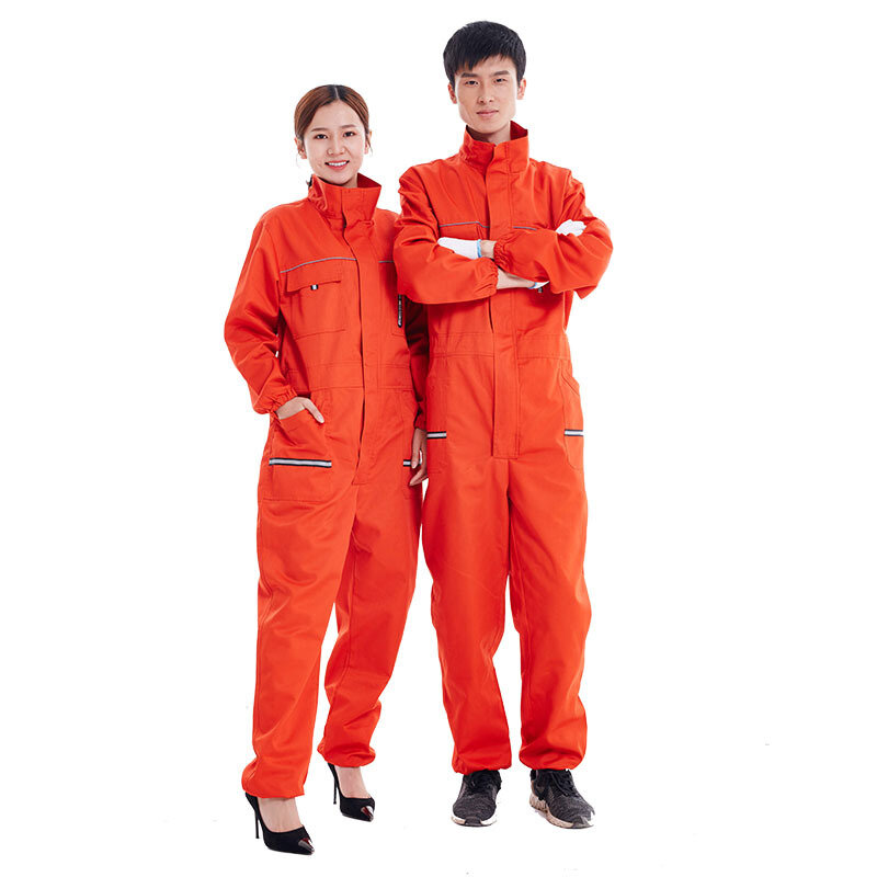 Спецодежда, 190 см, 4XL, оранжевая, цельнокроеная, с воротником-стойкой