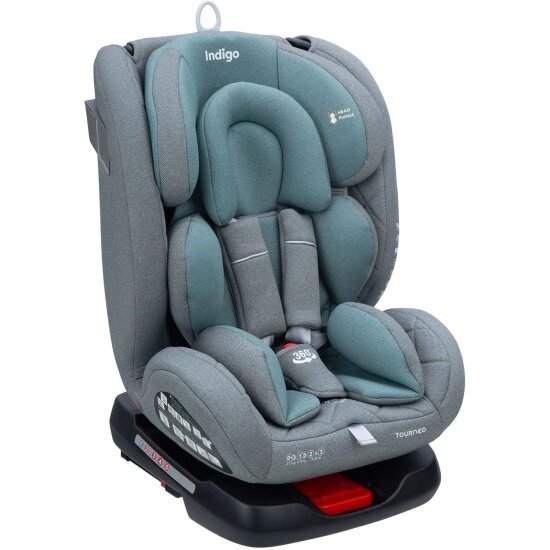 Автокресло Indigo TOURNEO ISOFIX группа 0+1+2+3 0-36 кг серый-зеленый