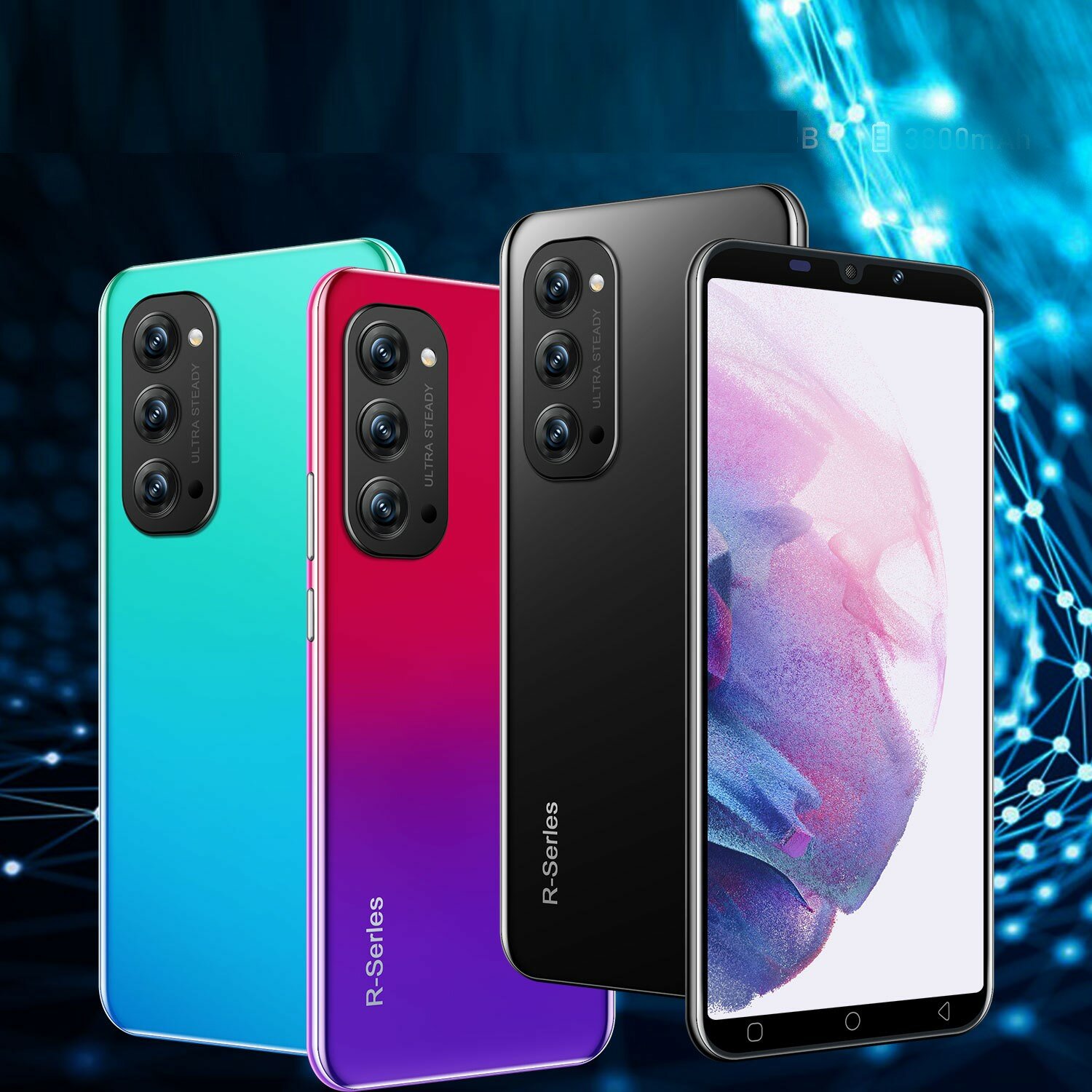 Смартфон Reno 8, 4G, диагональ 5", ANDROID 10, память 6Гб+128Гб, красный градиент — фото 1