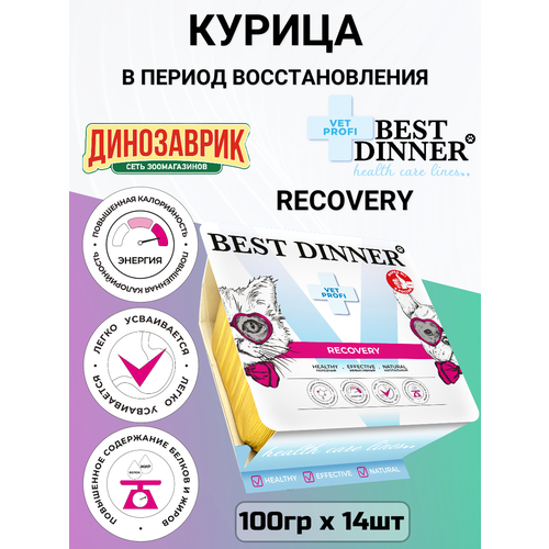 Влажный корм Best Dinner Vet Profi Recovery для кошек и собак при послеоперационном восстановлении 14 шт х 100г