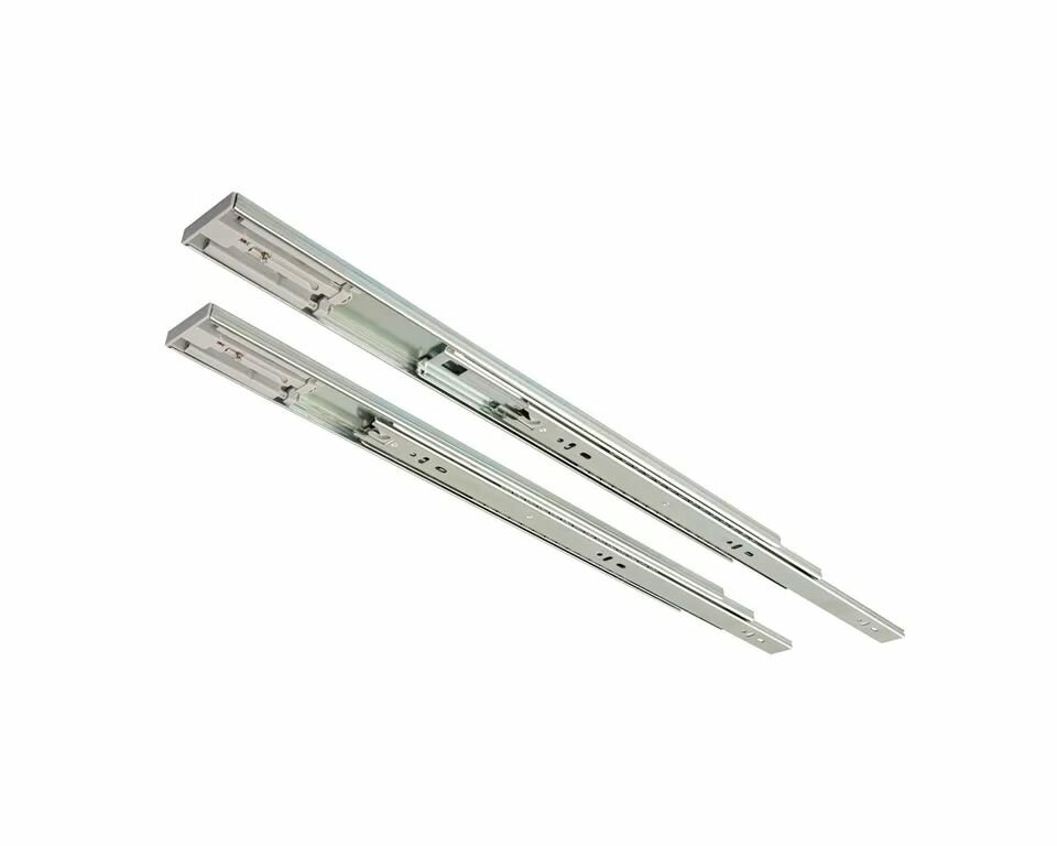 Направляющие шариковые Firmax Push-open полного выдвижения, H 45 мм, L 400 мм, цинк (2 части), толщина 1,2*1,2*1,5мм