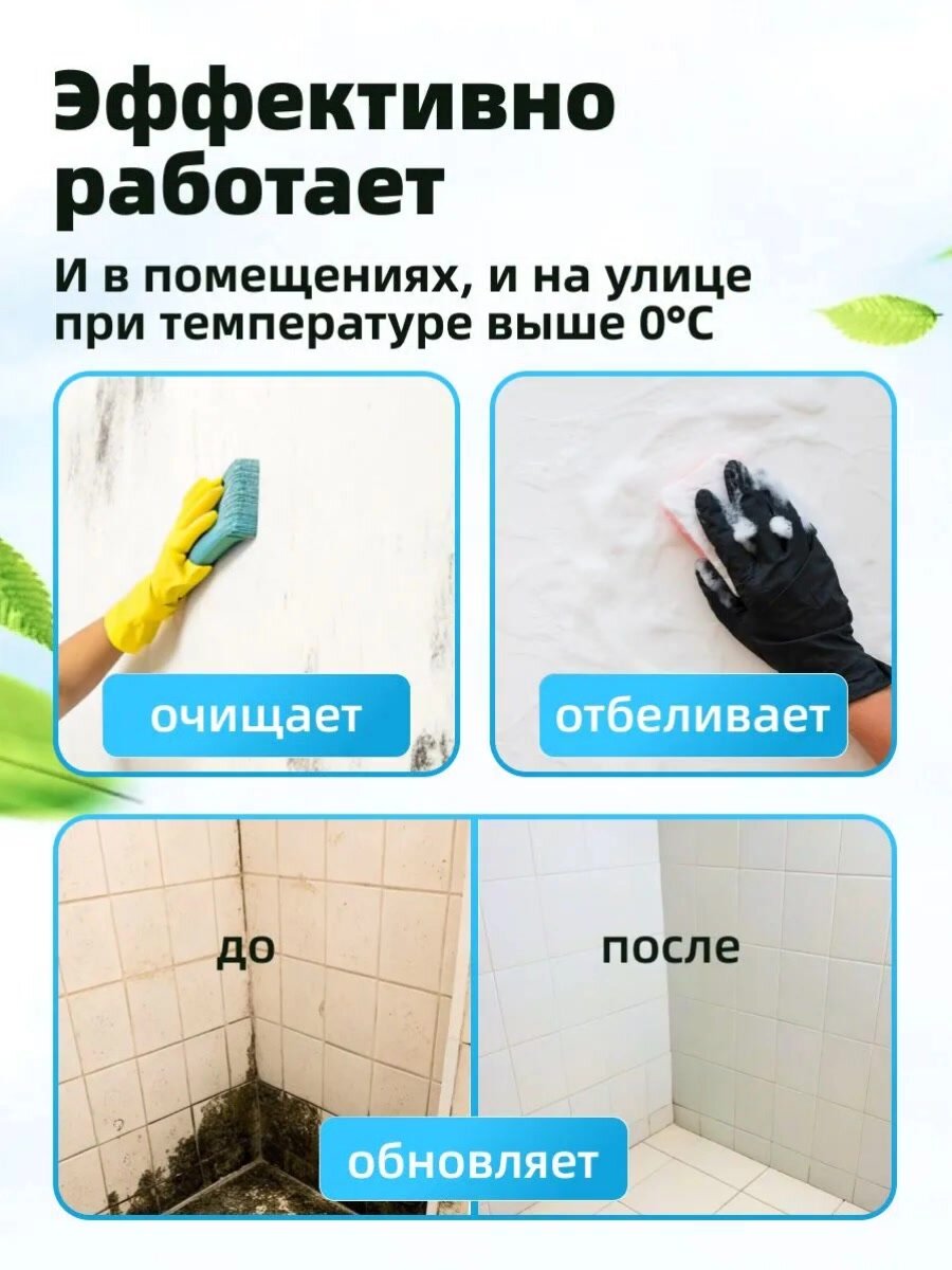 Средство от плесени и грибка в ванной комнате, в стиральной машине. Антиплесень NGClean 418 0,5л — фото 1