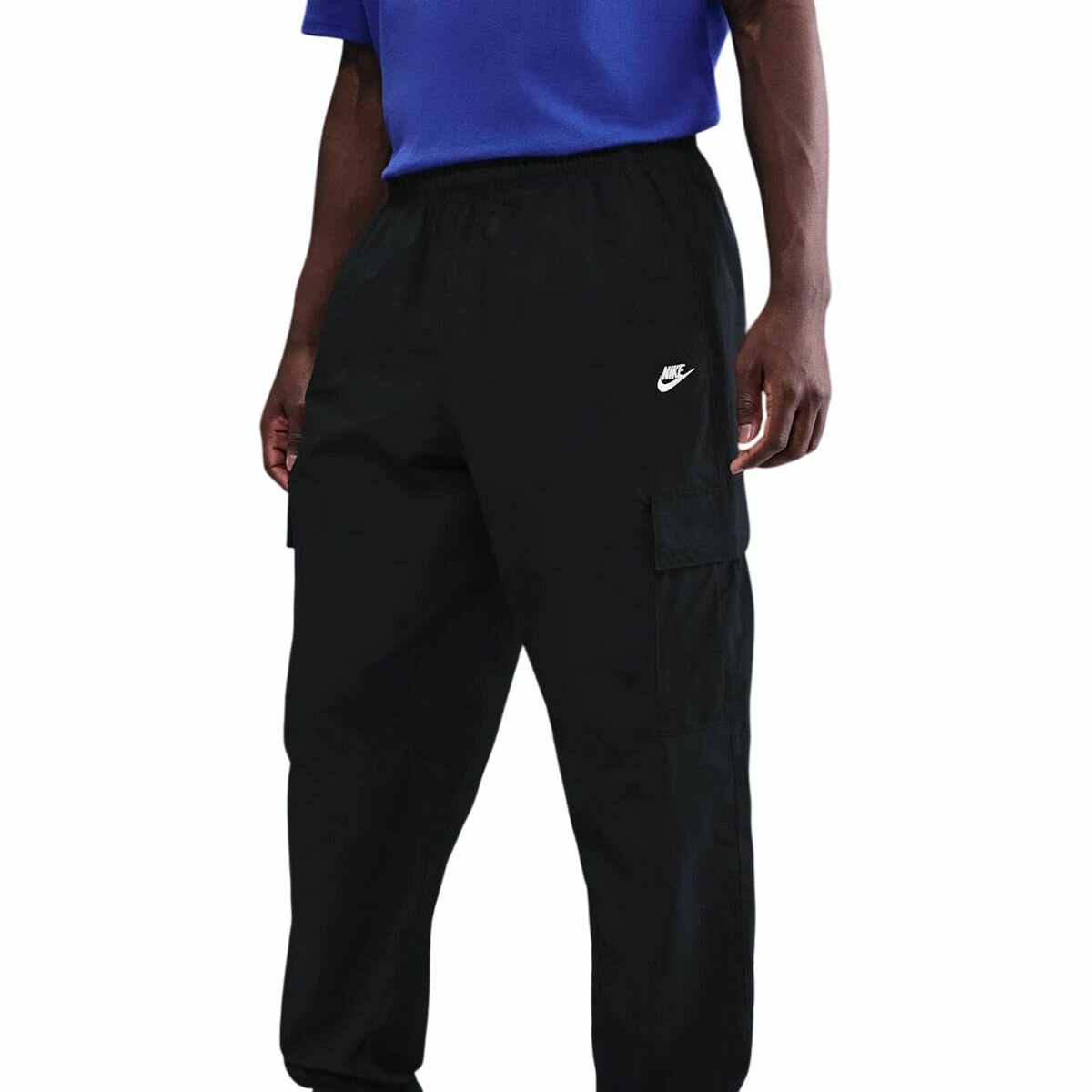 Брюки карго NIKE Club Woven Cargo Pants, размер L, черный