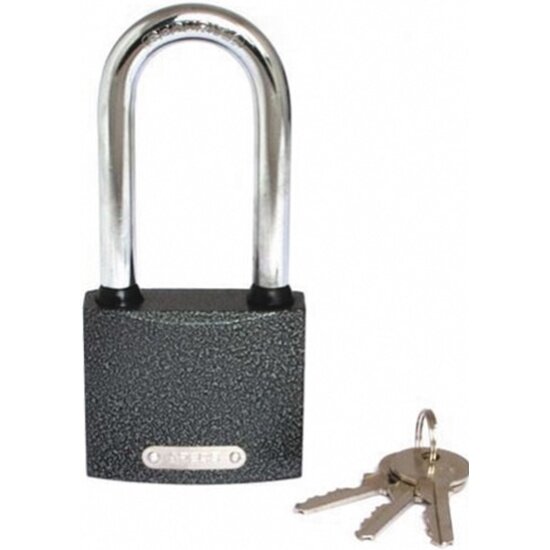 Замок навесной Ремоколор чугун 3 ключа цил мех-м автомат лич латунь 50x106x22мм удлин дужка 70-0-952