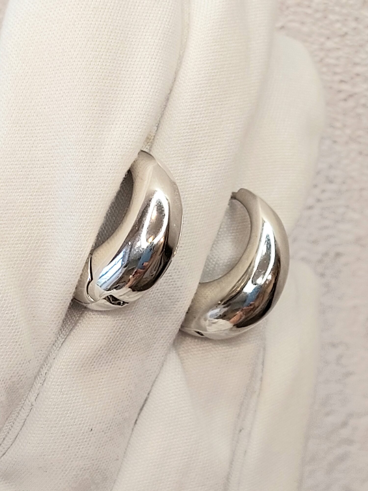 Серьги конго XUPING JEWELRY размер 10 мм серебристый