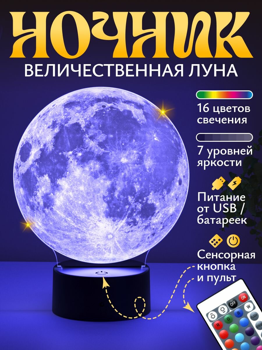 Ночник подарок Луна