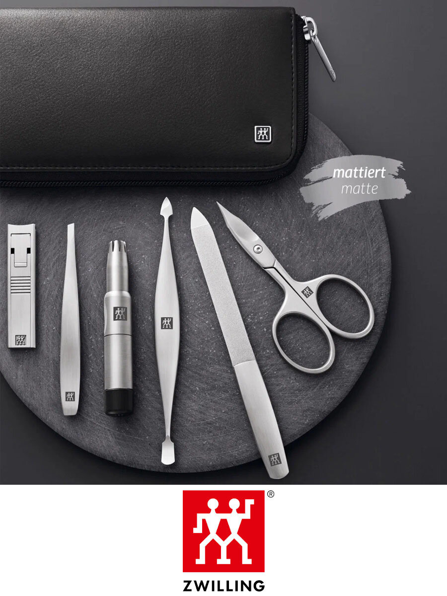 Набор маникюрный Zwilling Twinox, 6 предметов, кожаный футляр