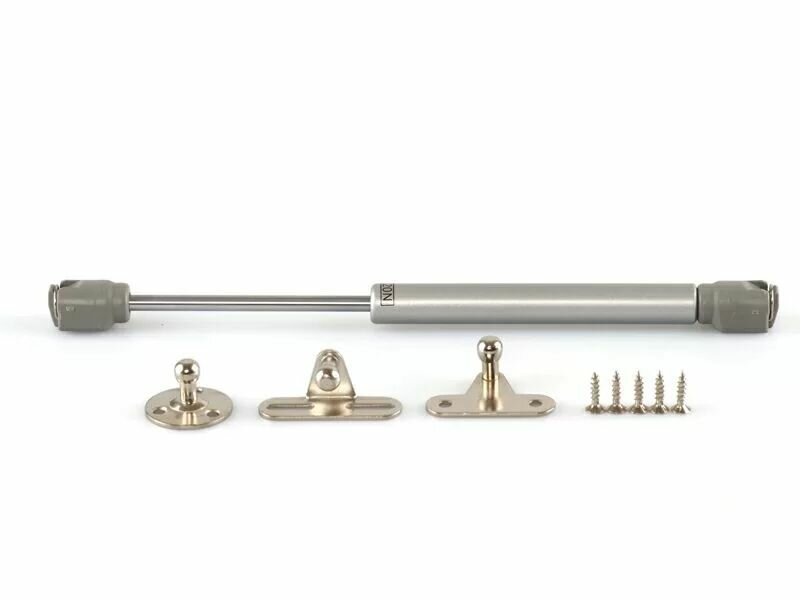 Газовый подъемник мебельный Firmax 100N 3,2-3,5кг (комплект из 4 частей + саморезы) 1 ком.