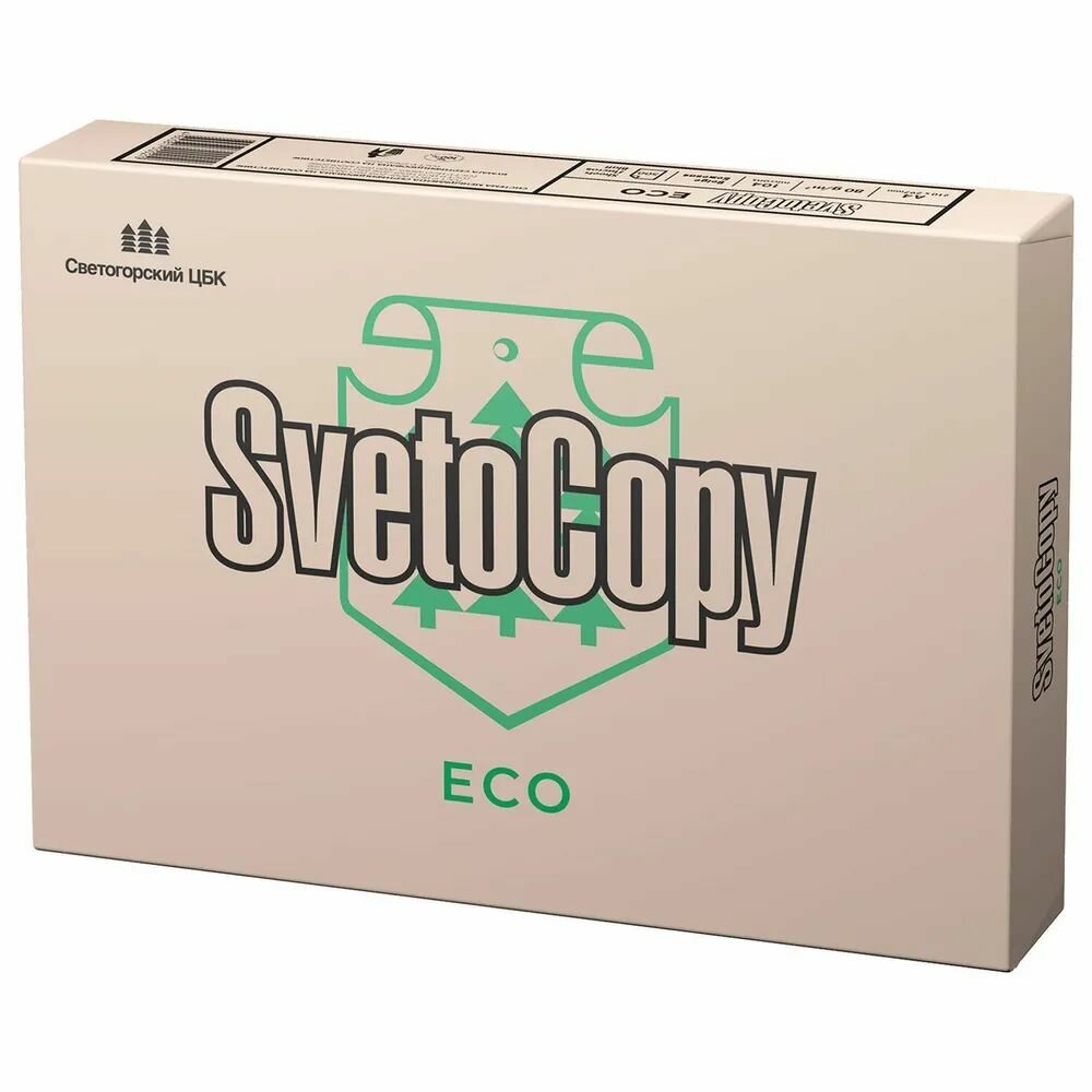 Бумага SvetoCopy Eco A4, 80 г/м², 500 листов — экологичный выбор для офиса и дома