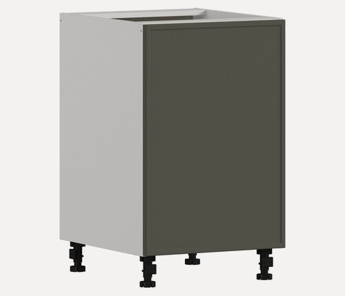 Изображение товара Кухонный модуль напольная тумба столплит Регина РС-50, Белый/МДФ Квадро Базальт, 50х56х82 см