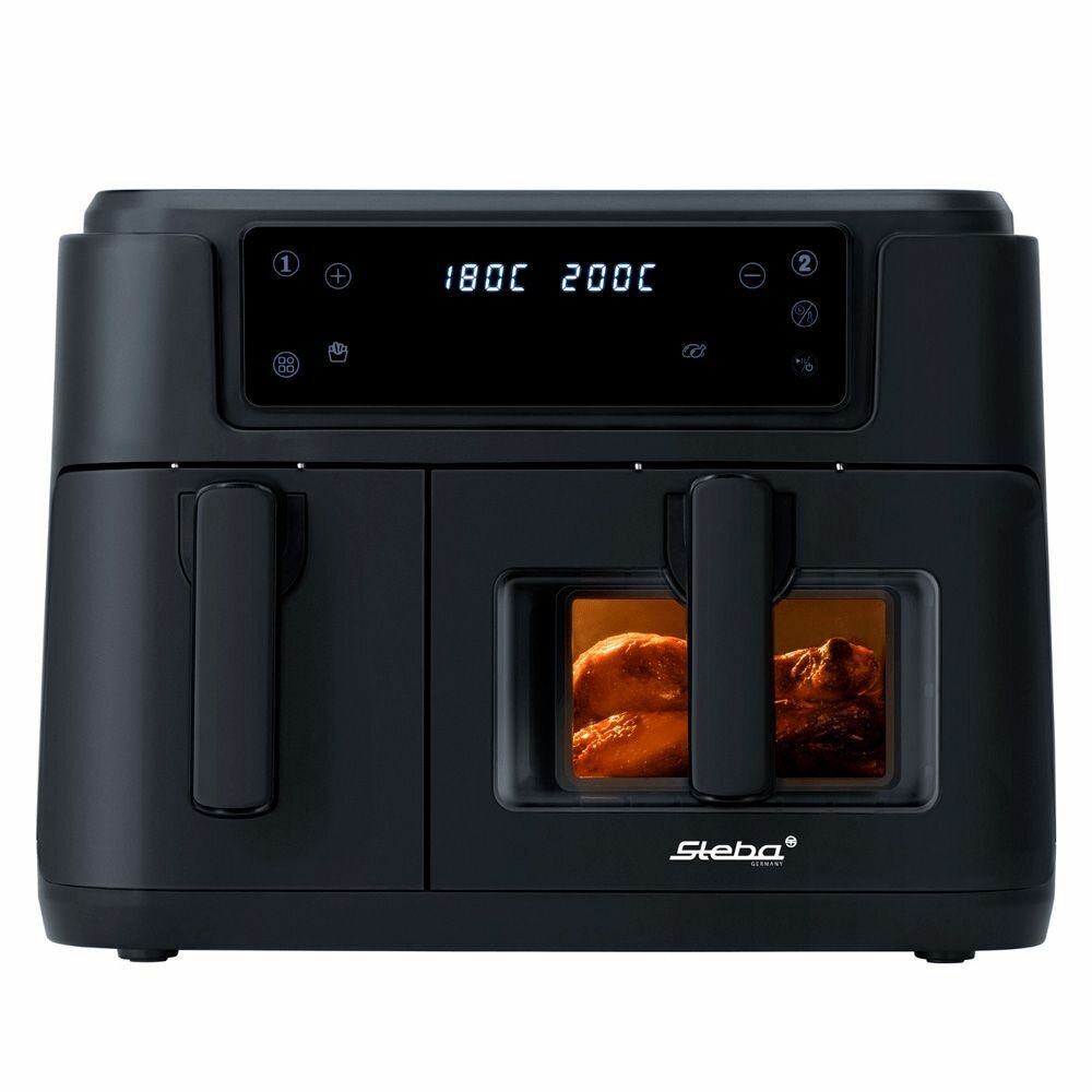 Аэрофритюрница Steba DUO BLACK HF 9501 пластик сенсорное управление 2400Вт 9.5л