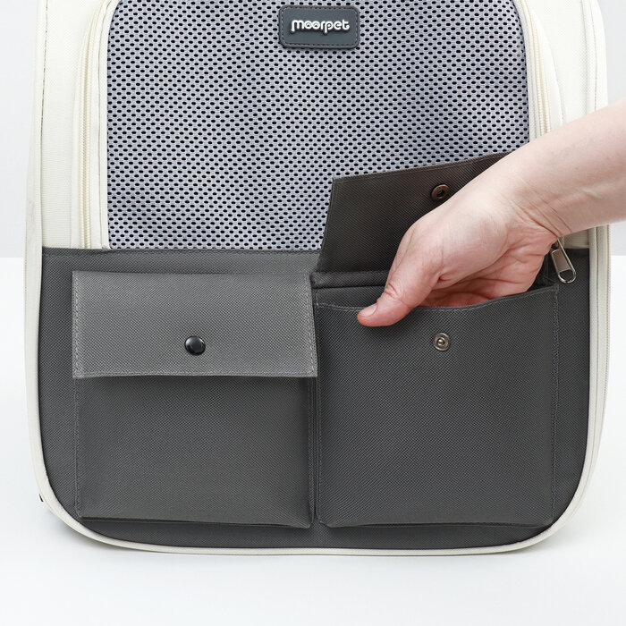 Картинки Пижон Рюкзак-переноска для кошек и собак, 39 х 40 х 25 см, серый