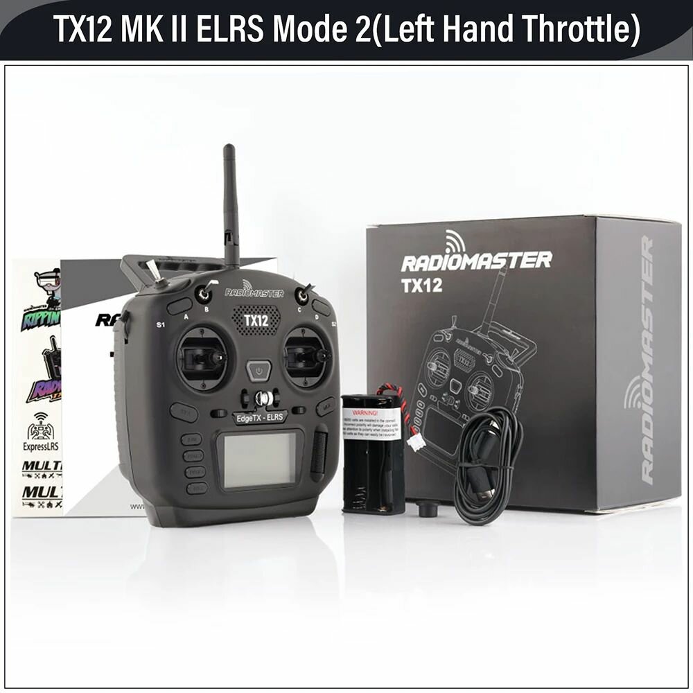 Пульт управления Radiomaster TX12 MK II, многопротокольный, цветной экран, 12 каналов, для моделей и робототехники