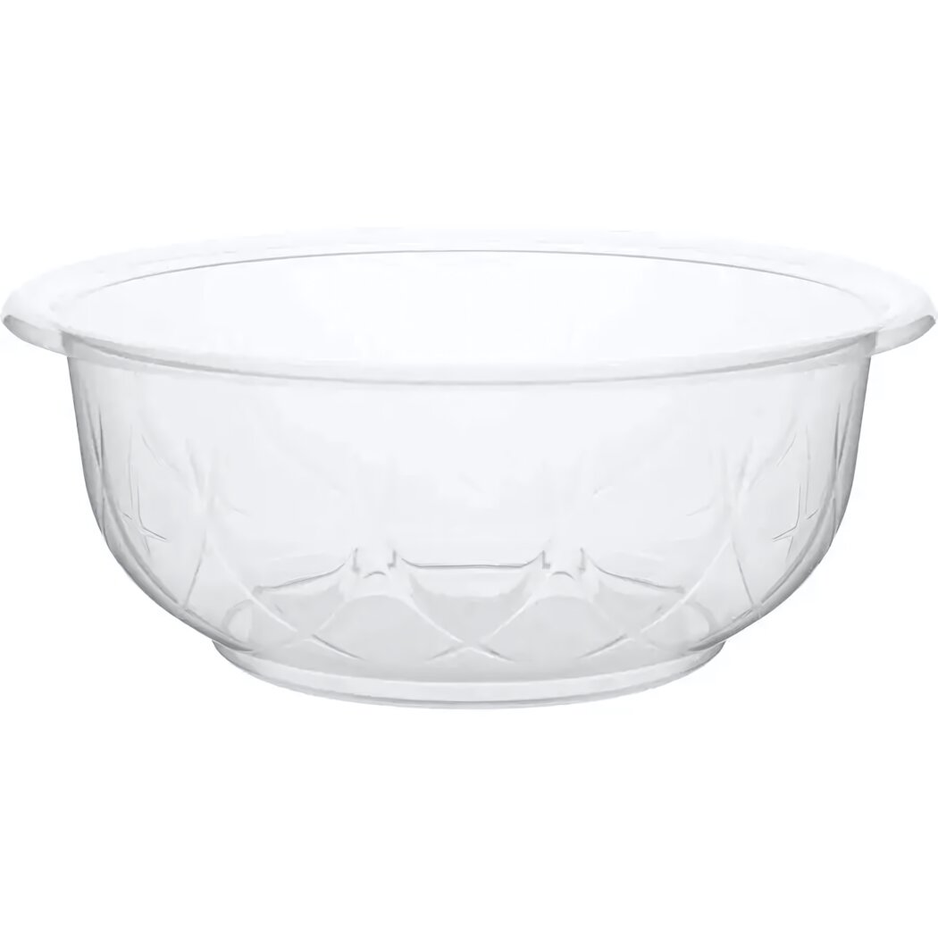 Пластиковая чаша 3л с крышкой легкая и удобная цвет в ассортименте