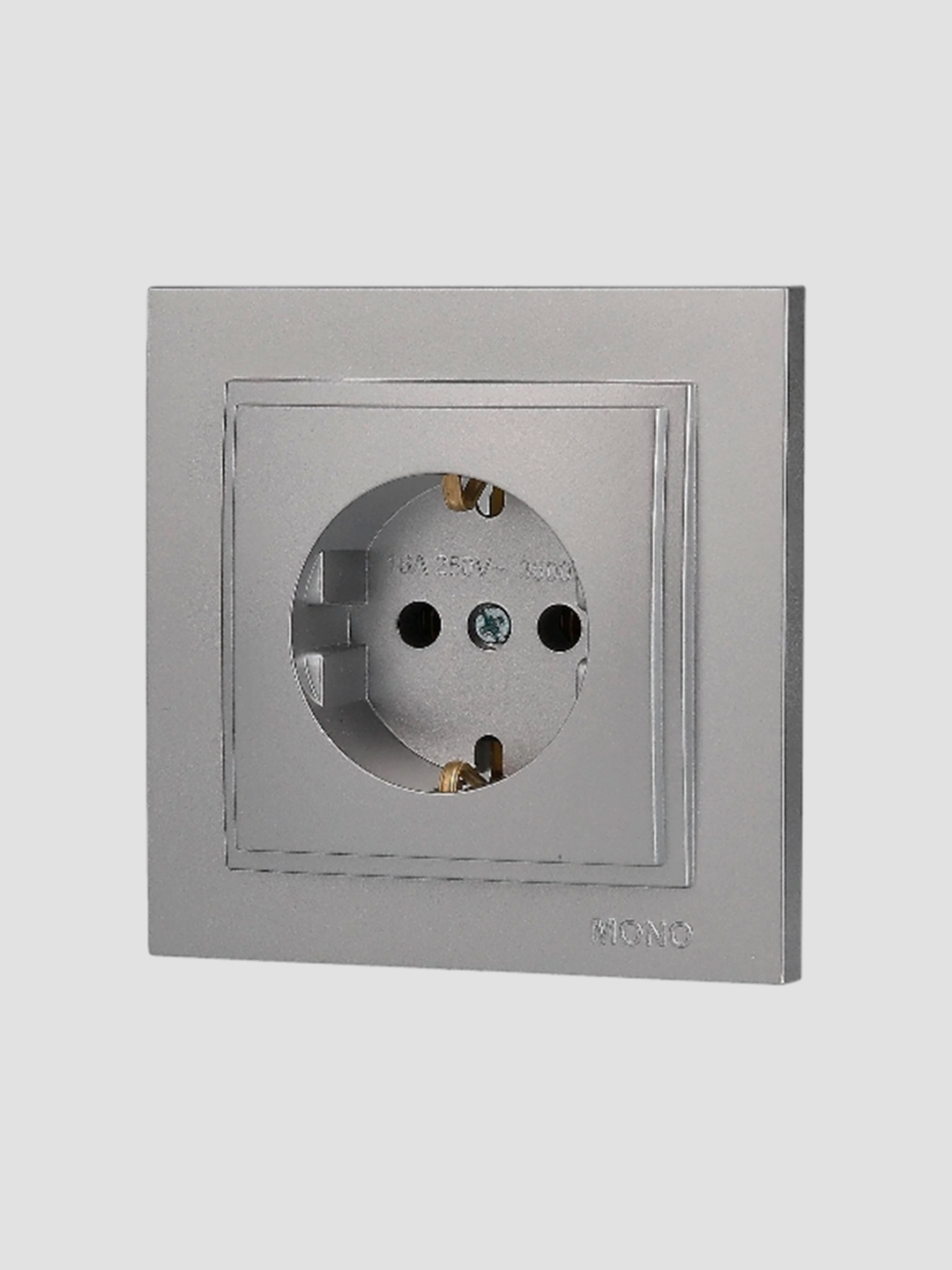 Розетка Despina, с заземлением Voltus MONO ELECTRIC, белый, черный, серебряный, золотой, хром
