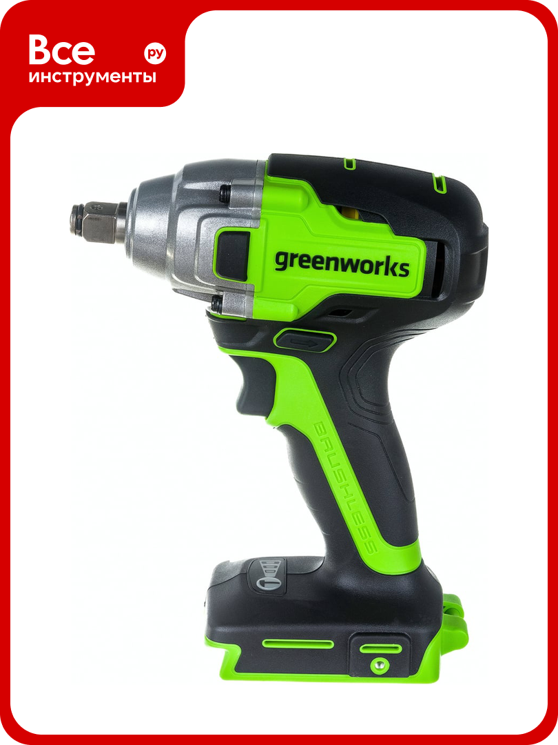 Ударный аккумуляторный гайковерт Greenworks GD24IW400 3802907