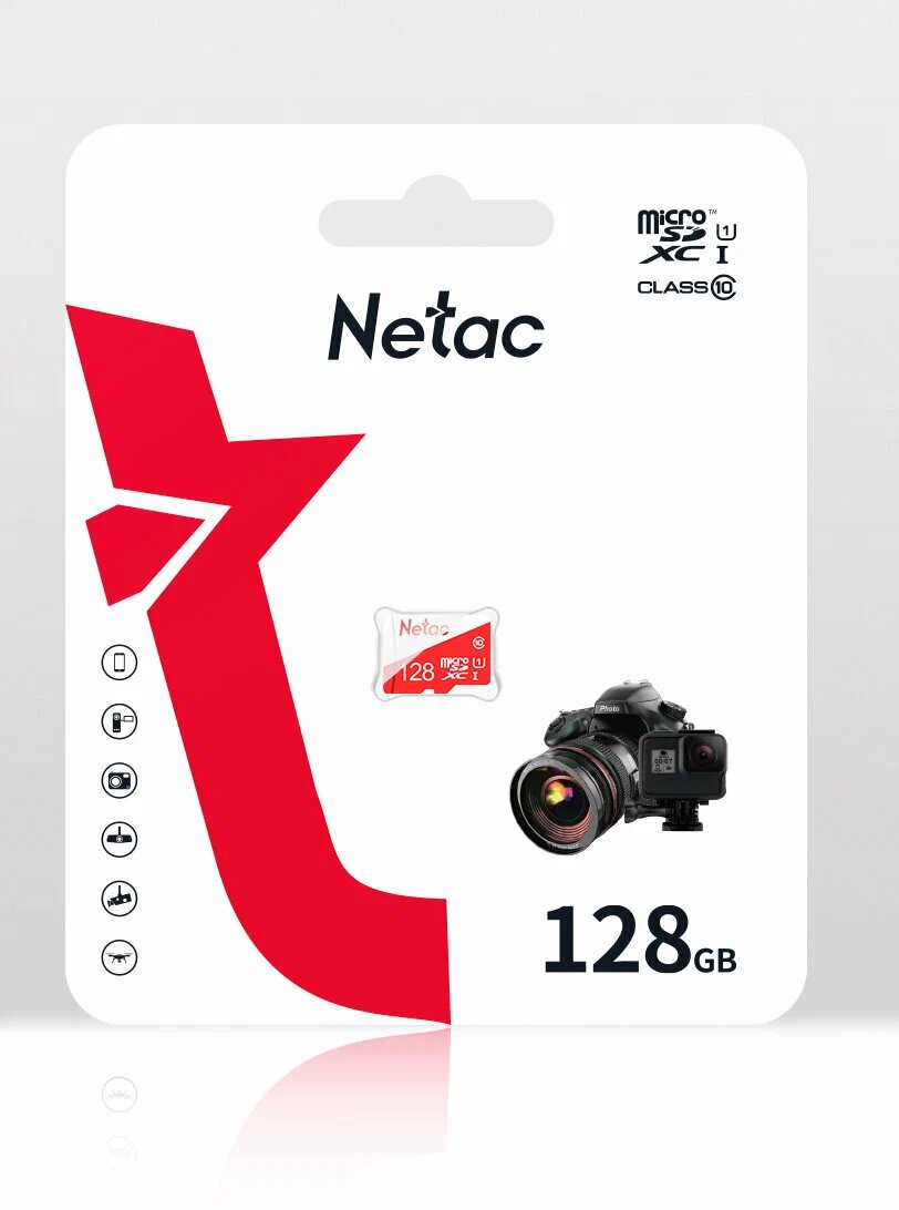 Карта памяти Netac P500 ECO, microSDXC, 128 ГБ, Class 10, UHS-I U1, R/W 90/25 МБ/с, 1 шт. (NT02P500ECO-128G-S) — фото 1