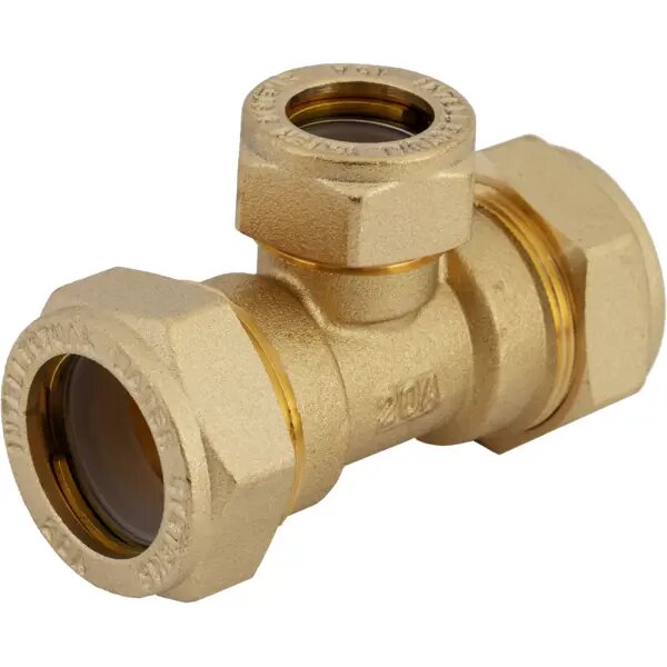 Тройник переходной Stahlmann 20x15x20 мм латунь STWL20/15/20BEF