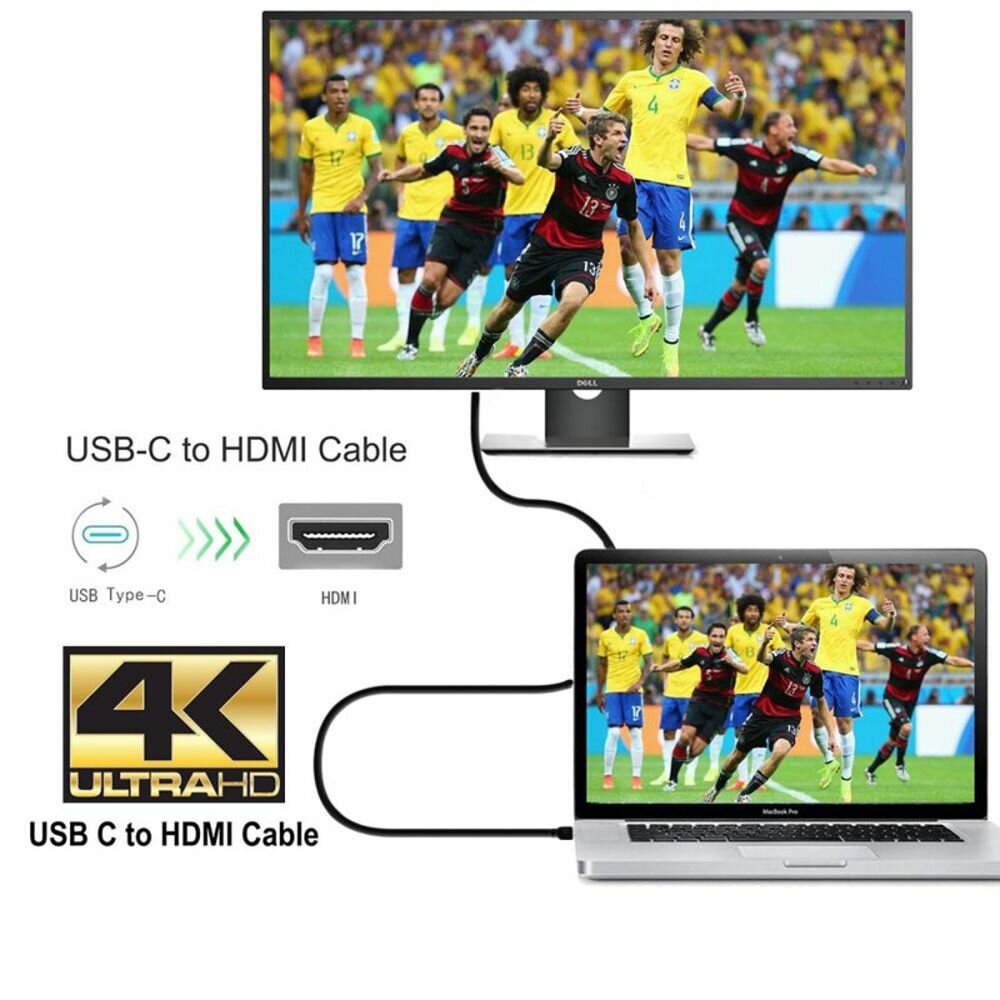 Видеоадаптер-кабель 4K USB 3.1 Type-C -> HDMI M, 1.8 м (ORIENT C726) — фото 1
