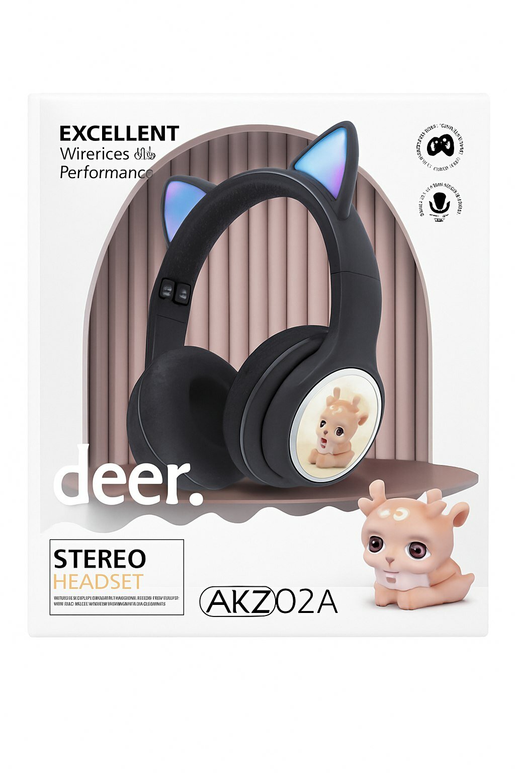 Deer. AKZ-02 — Беспроводная игровая гарнитура, Bluetooth, цвет черный