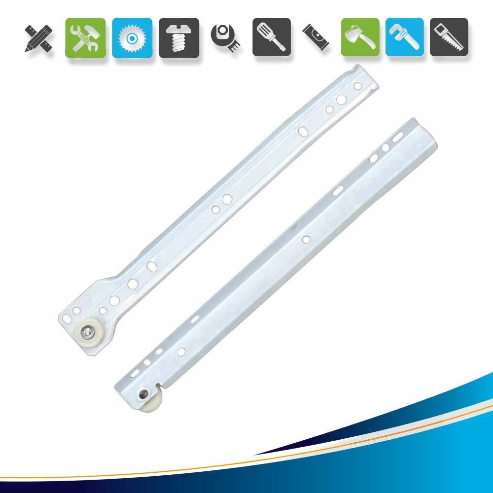 Направляющие роликовые DS01W.1/250 металл цвет белый