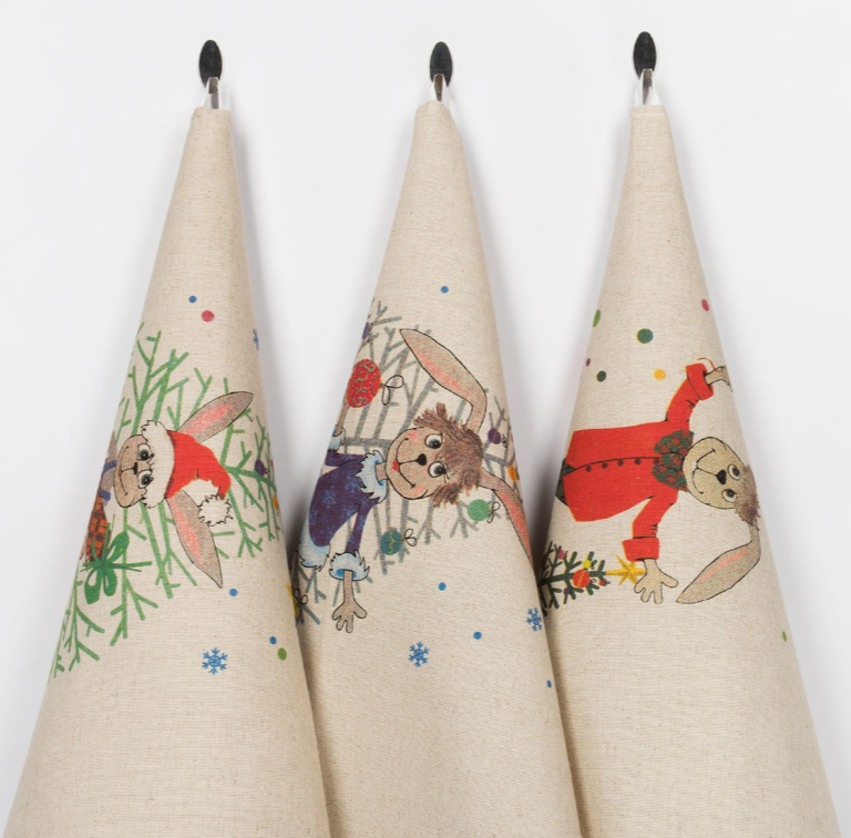 Кухонные полотенца с петелькой в подарочной упаковке Белорусский Лен набор