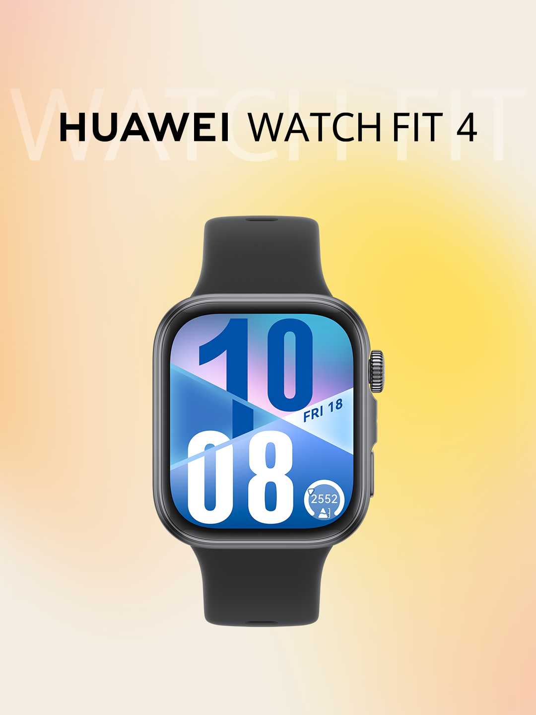 Умные часы HUAWEI WATCH FIT 4 Черный, 43 мм. 1.82" Amoled, 2000 нит