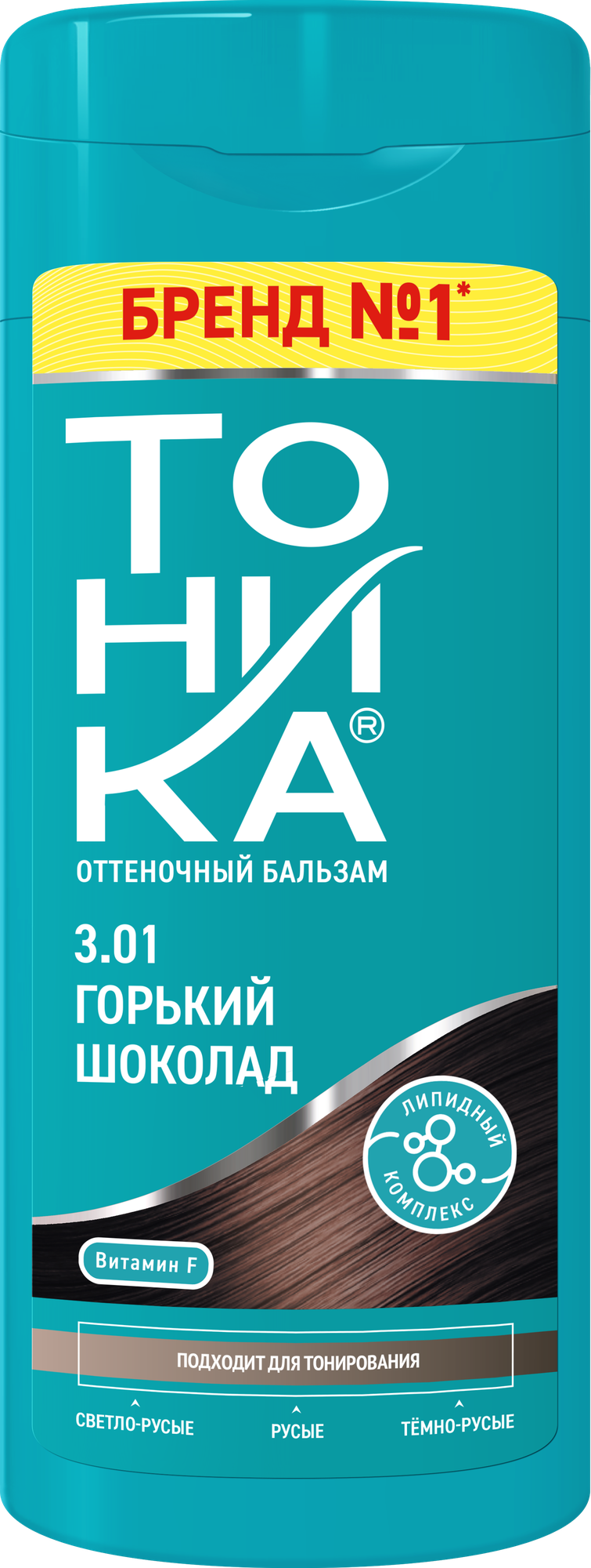 Оттеночный бальзам Тоника "Горький шоколад", тон 3,01, 150 мл — фото 1