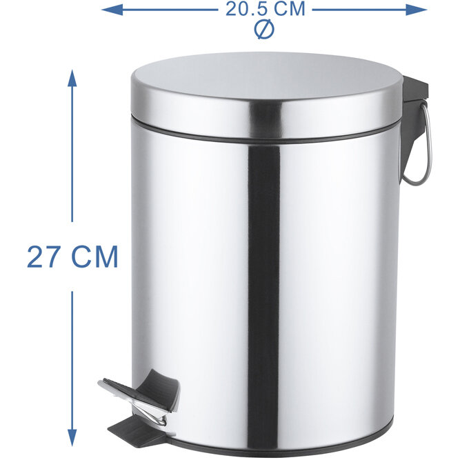 Контейнер для мусора для ванной KONSENSA Терни 5 л сталь цвет хром