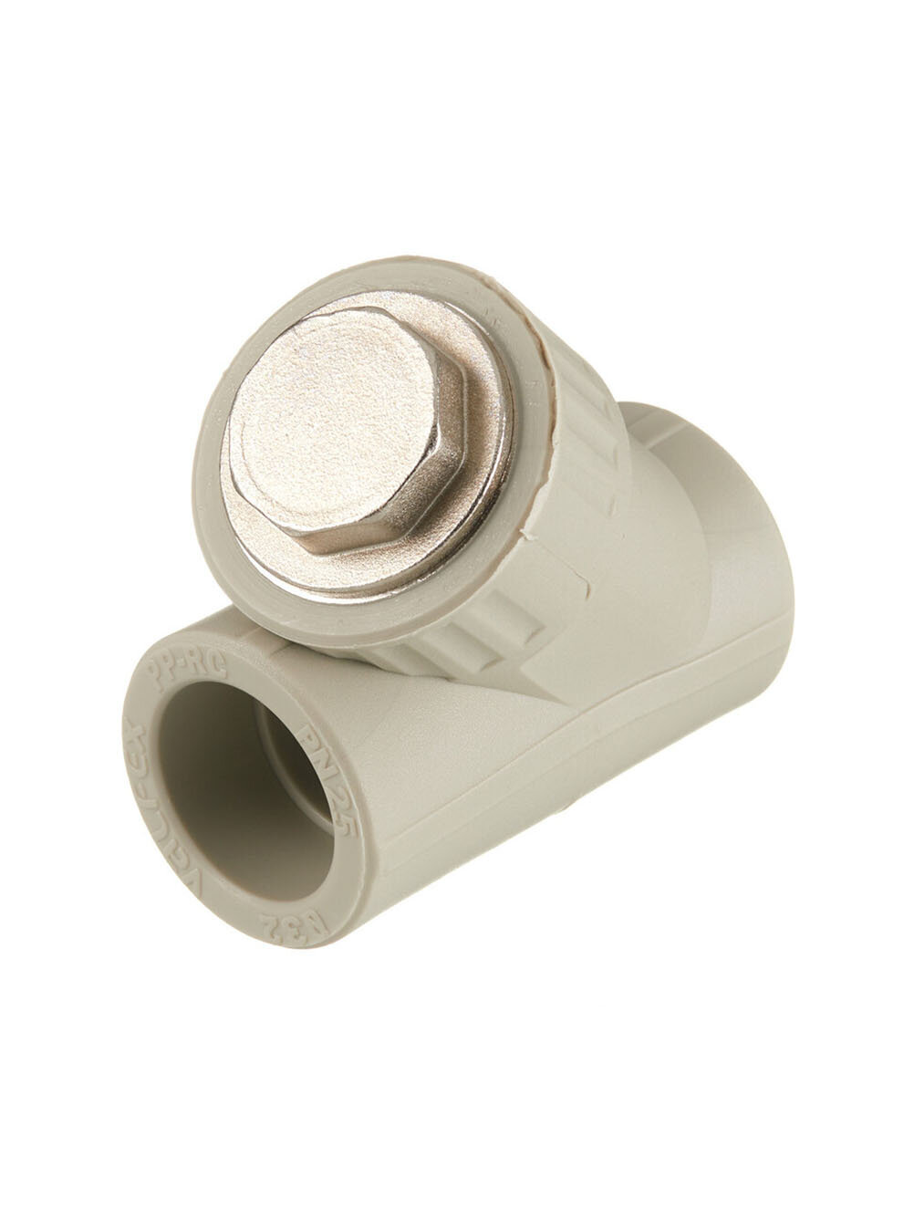 Фильтр полипропиленовый косой 32 мм В/В сетчатый серый (10141032Г)