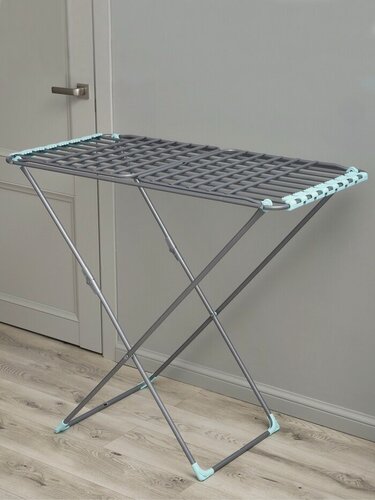 Изображение товара Сушилка напольная для белья металлическая, длина 18 м, цвет серый