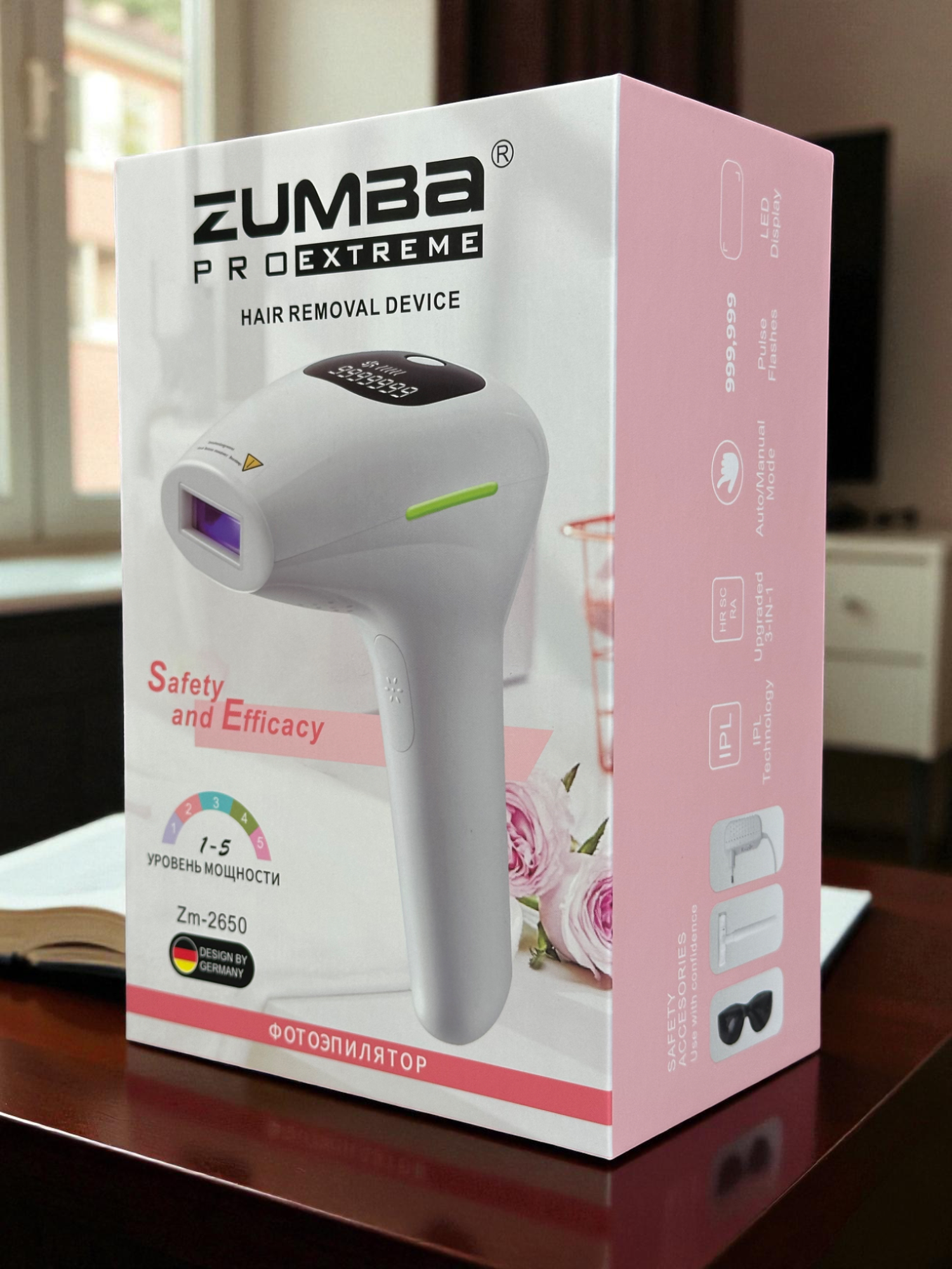 Фотоэпилятор лазерный ZUMBA, эпилятор с эффектом охлаждения для всего тела