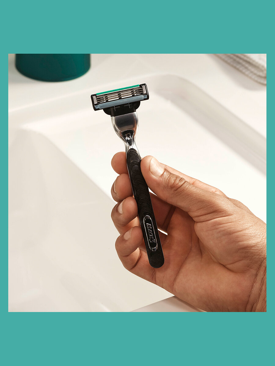 GILLETTE Mach 3 Сменные кассеты для бритья с 3 лезвиями, мужские, 8 шт — фото 1