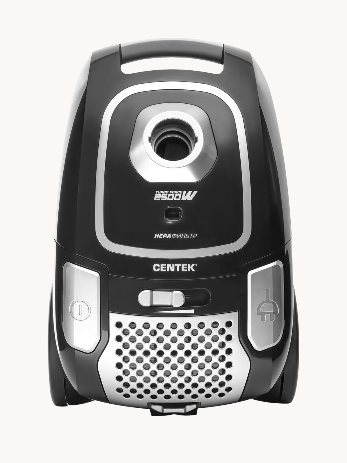 Пылесос Centek CT-2519 Black, 500 Вт, Индикатор заполнения мешка, Низкий уровень шума.
